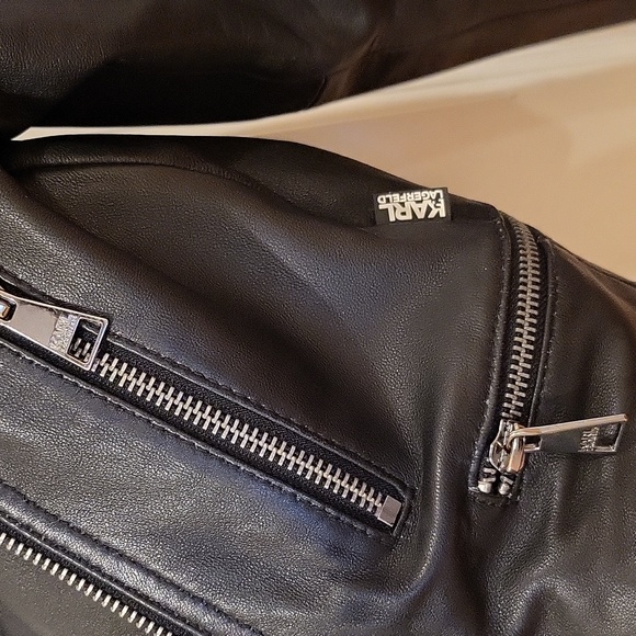 Karl Lagerfeld kids sheep skin leather jacket - Picture 6 of 9